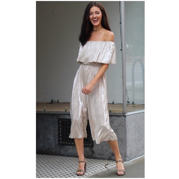 metallic jumpsuit zara